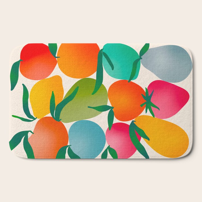 2025 BRIGHT FRUIT MARKET CALENDAR Bath Mat