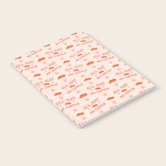"All hat no cattle" in pink and orange retro western letters Notebook