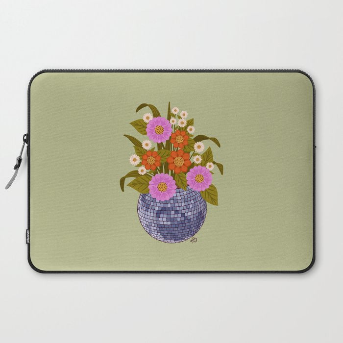 1970s Disco Ball Flower Pot  Laptop Sleeve