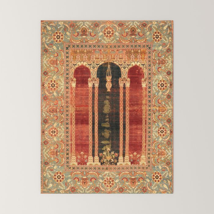 16th Century Carpet with Triple-Arch Design Turkish Print Mini Art Print