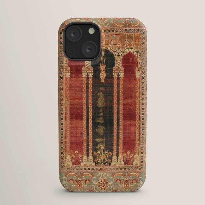 16th Century Carpet with Triple-Arch Design Turkish Print iPhone Case