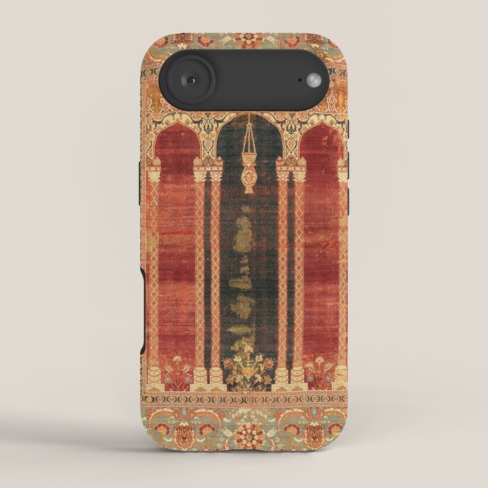 16th Century Carpet with Triple-Arch Design Turkish Print iPhone Case
