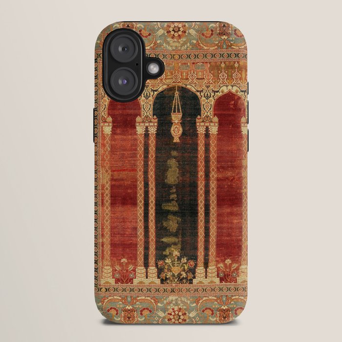 16th Century Carpet with Triple-Arch Design Turkish Print iPhone Case