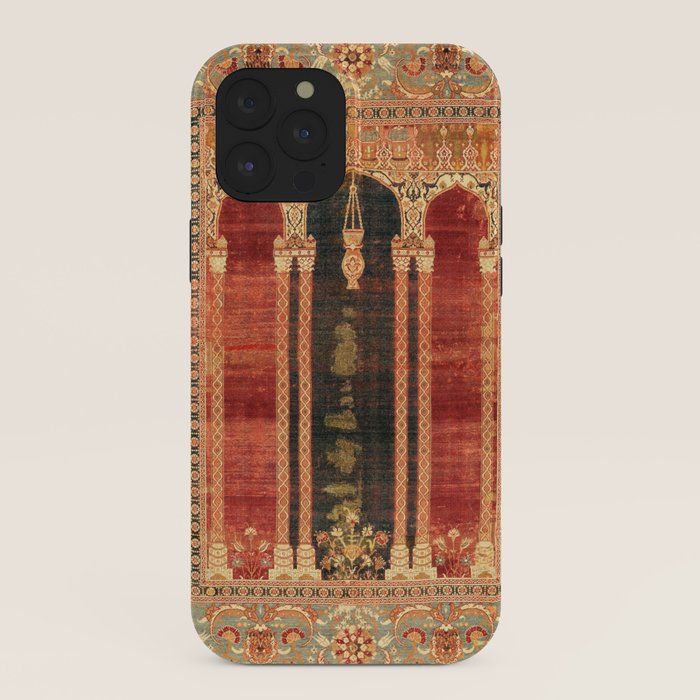 16th Century Carpet with Triple-Arch Design Turkish Print iPhone Case