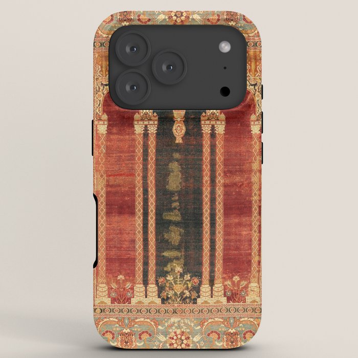 16th Century Carpet with Triple-Arch Design Turkish Print iPhone Case