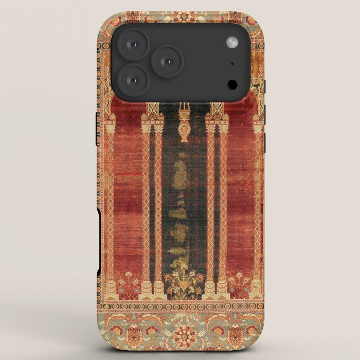 16th Century Carpet with Triple-Arch Design Turkish Print iPhone Case