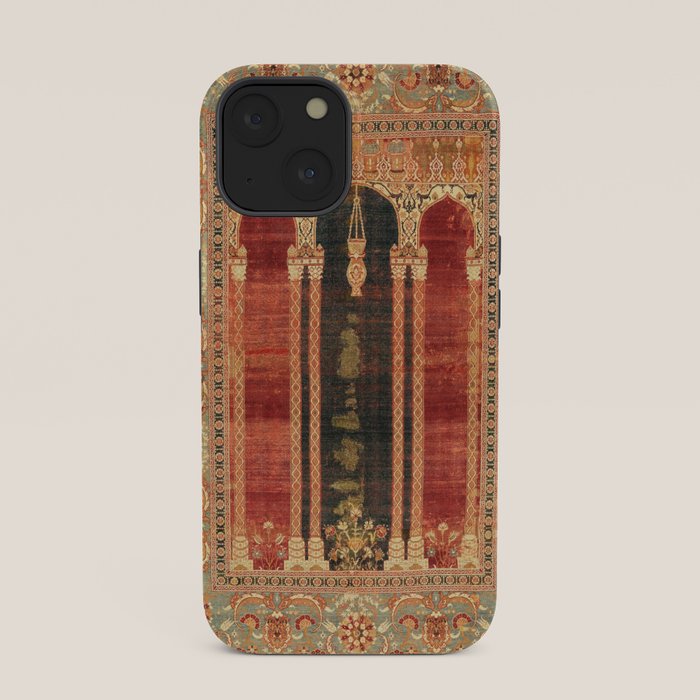 16th Century Carpet with Triple-Arch Design Turkish Print iPhone Case