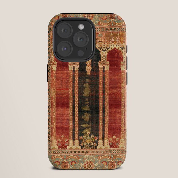 16th Century Carpet with Triple-Arch Design Turkish Print iPhone Case