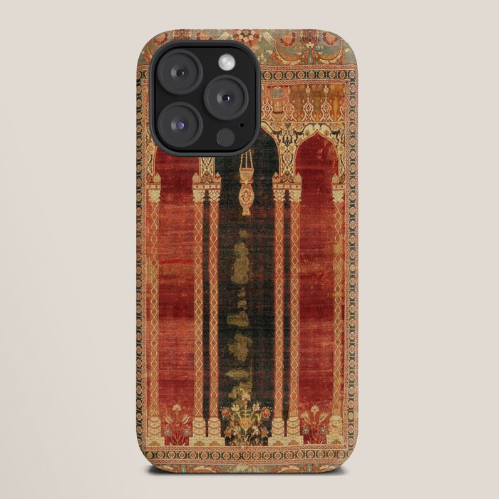 16th Century Carpet with Triple-Arch Design Turkish Print iPhone Case