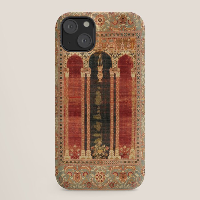 16th Century Carpet with Triple-Arch Design Turkish Print iPhone Case