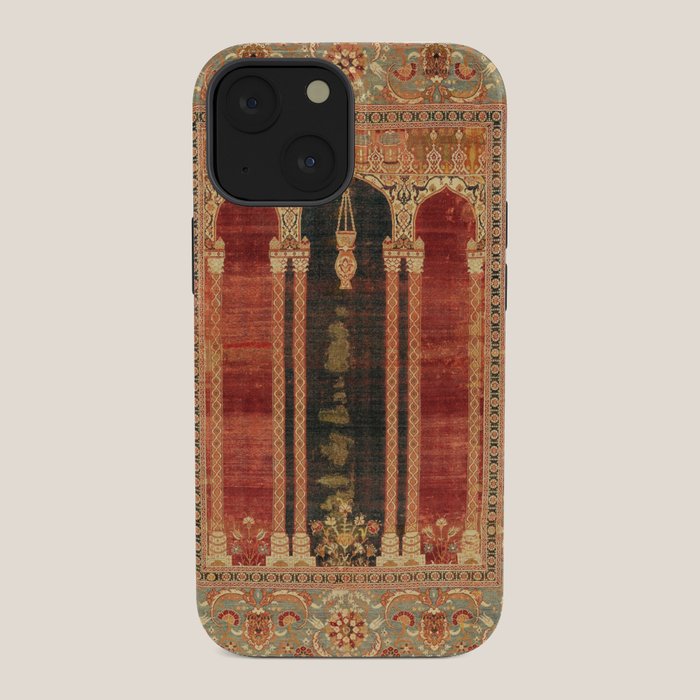 16th Century Carpet with Triple-Arch Design Turkish Print iPhone Case