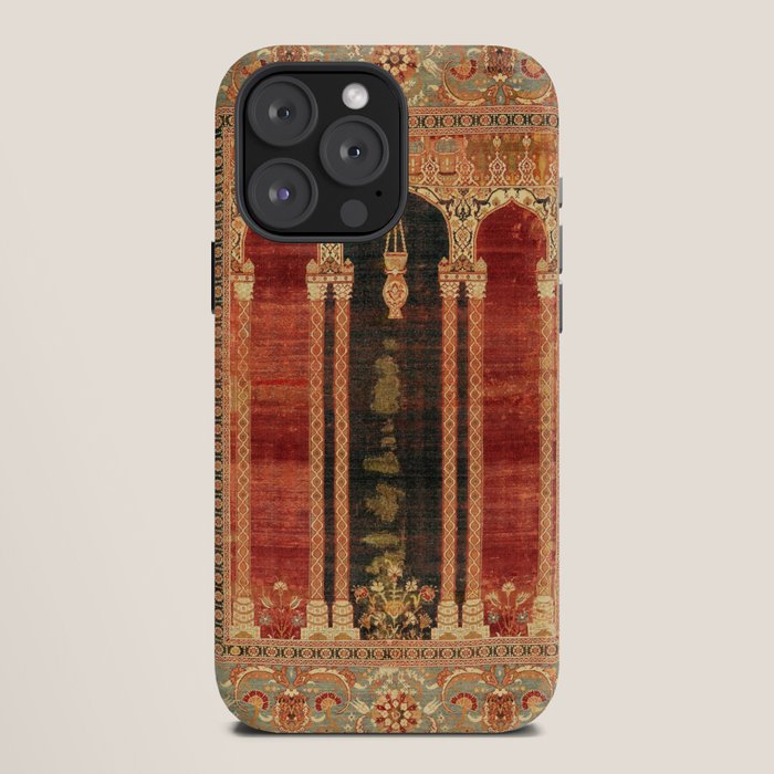 16th Century Carpet with Triple-Arch Design Turkish Print iPhone Case