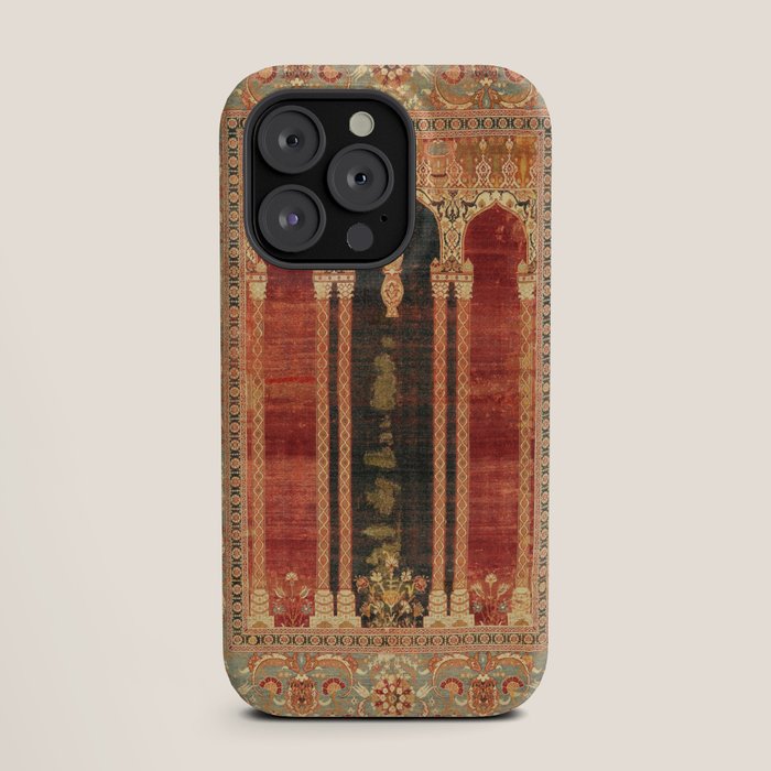 16th Century Carpet with Triple-Arch Design Turkish Print iPhone Case