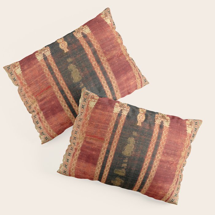 16th Century Carpet with Triple-Arch Design Turkish Print Pillow Sham