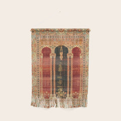 16th Century Carpet with Triple-Arch Design Turkish Print Wall Hanging