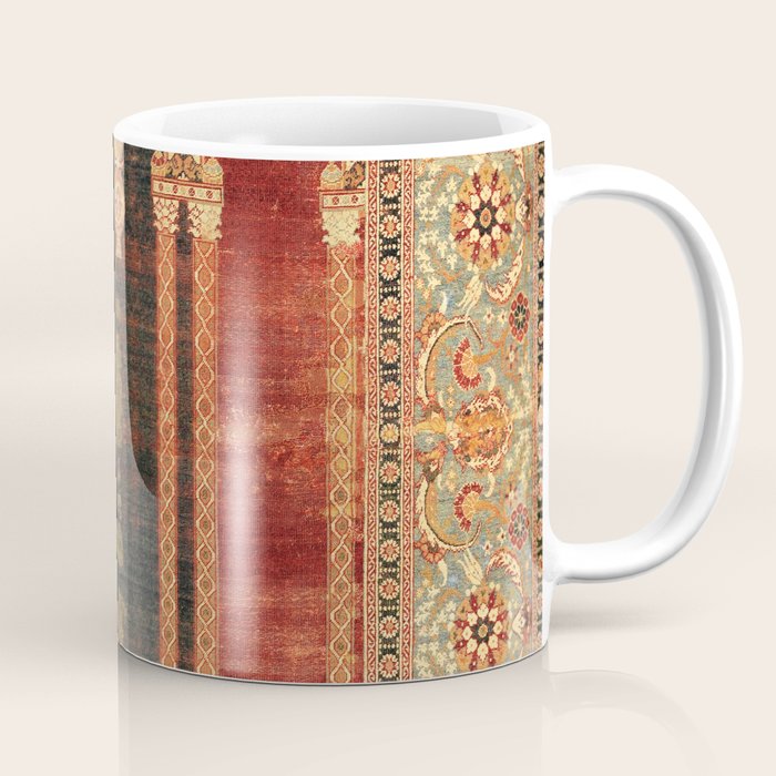 16th Century Carpet with Triple-Arch Design Turkish Print Coffee Mug