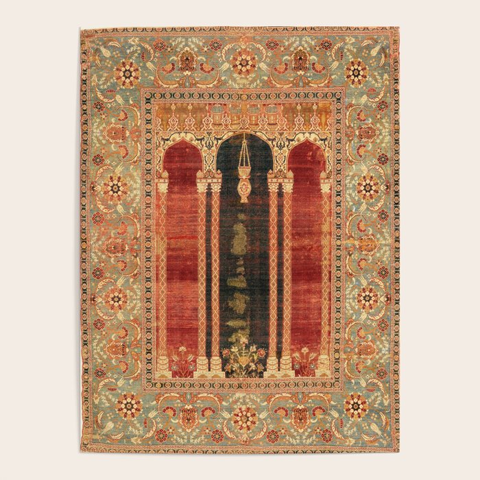 16th Century Carpet with Triple-Arch Design Turkish Print Poster