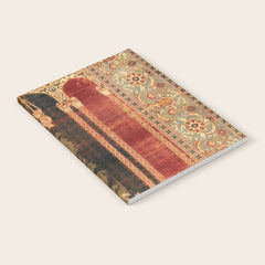 16th Century Carpet with Triple-Arch Design Turkish Print Notebook
