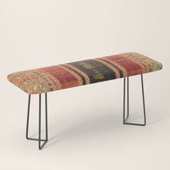 16th Century Carpet with Triple-Arch Design Turkish Print Bench