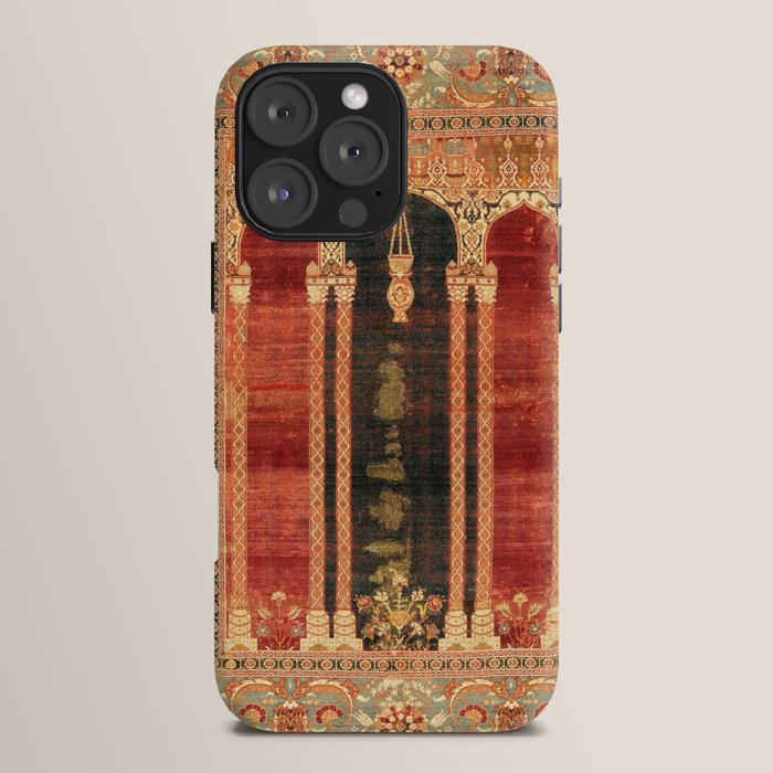 16th Century Carpet with Triple-Arch Design Turkish Print iPhone Case