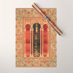 16th Century Carpet with Triple-Arch Design Turkish Print Wrapping Paper