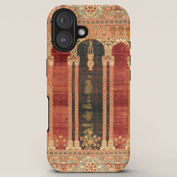 16th Century Carpet with Triple-Arch Design Turkish Print iPhone Case