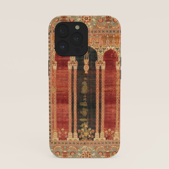 16th Century Carpet with Triple-Arch Design Turkish Print iPhone Case
