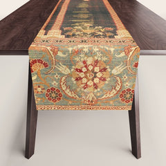 16th Century Carpet with Triple-Arch Design Turkish Print Table Runner