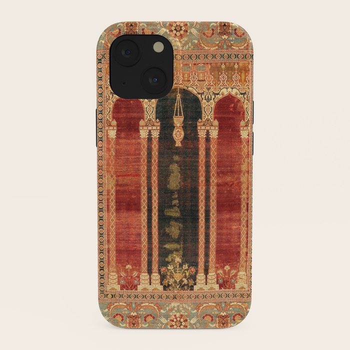 16th Century Carpet with Triple-Arch Design Turkish Print iPhone Case