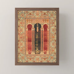 16th Century Carpet with Triple-Arch Design Turkish Print Mini Art Print
