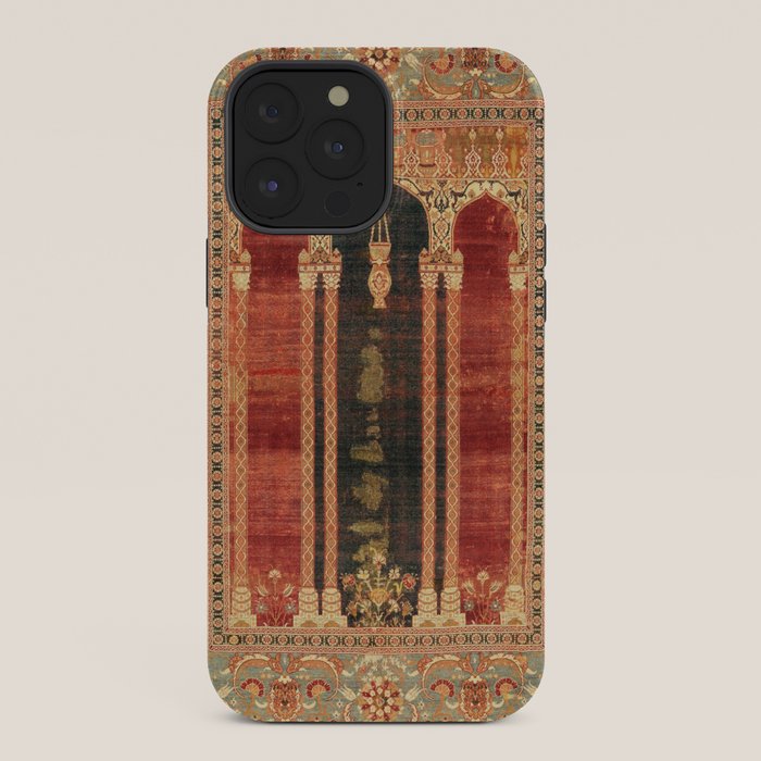 16th Century Carpet with Triple-Arch Design Turkish Print iPhone Case