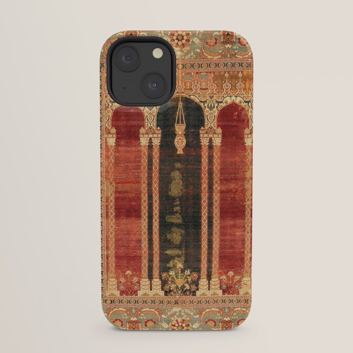 16th Century Carpet with Triple-Arch Design Turkish Print iPhone Case
