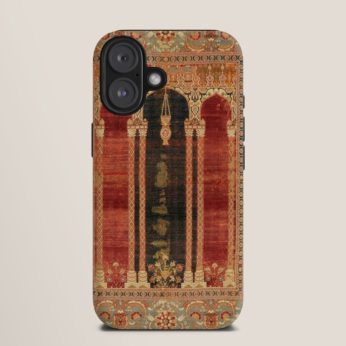 16th Century Carpet with Triple-Arch Design Turkish Print iPhone Case