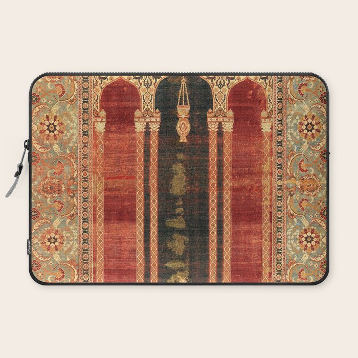16th Century Carpet with Triple-Arch Design Turkish Print Laptop Sleeve