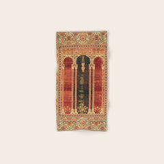 16th Century Carpet with Triple-Arch Design Turkish Print Bath Towel