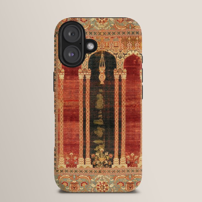 16th Century Carpet with Triple-Arch Design Turkish Print iPhone Case