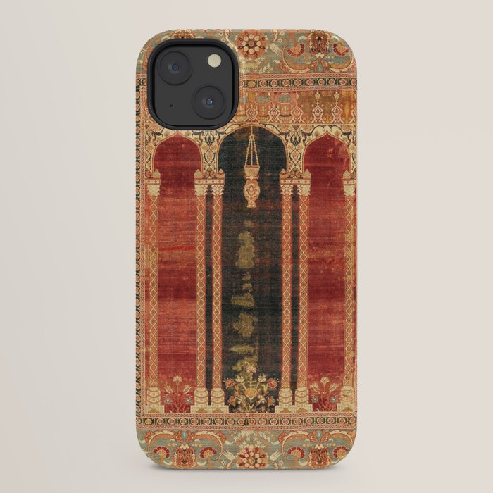 16th Century Carpet with Triple-Arch Design Turkish Print iPhone Case