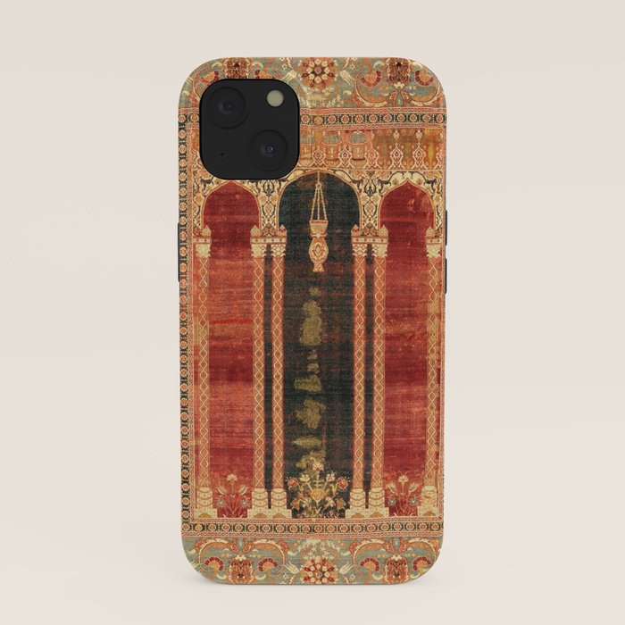 16th Century Carpet with Triple-Arch Design Turkish Print iPhone Case