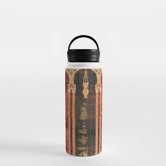 16th Century Carpet with Triple-Arch Design Turkish Print Water Bottle