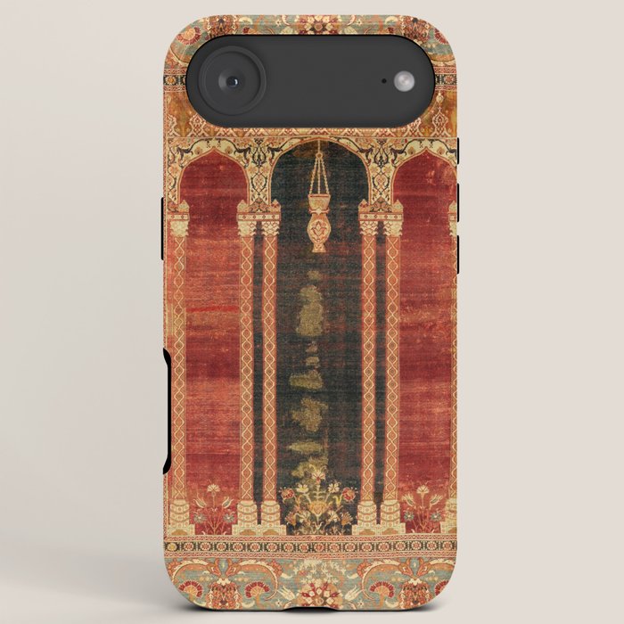 16th Century Carpet with Triple-Arch Design Turkish Print iPhone Case