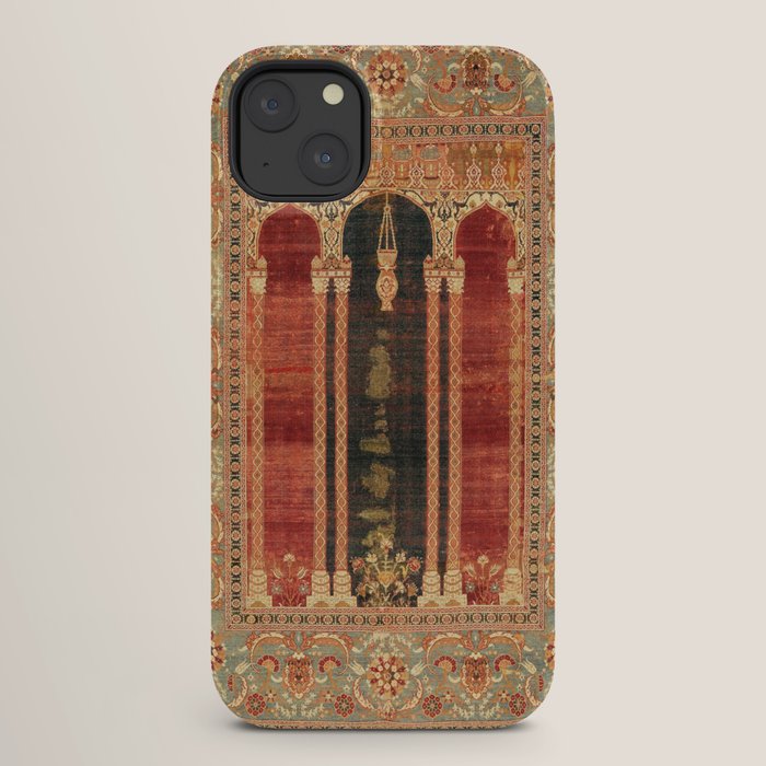 16th Century Carpet with Triple-Arch Design Turkish Print iPhone Case