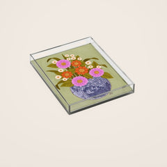 1970s Disco Ball Flower Pot  Acrylic Tray