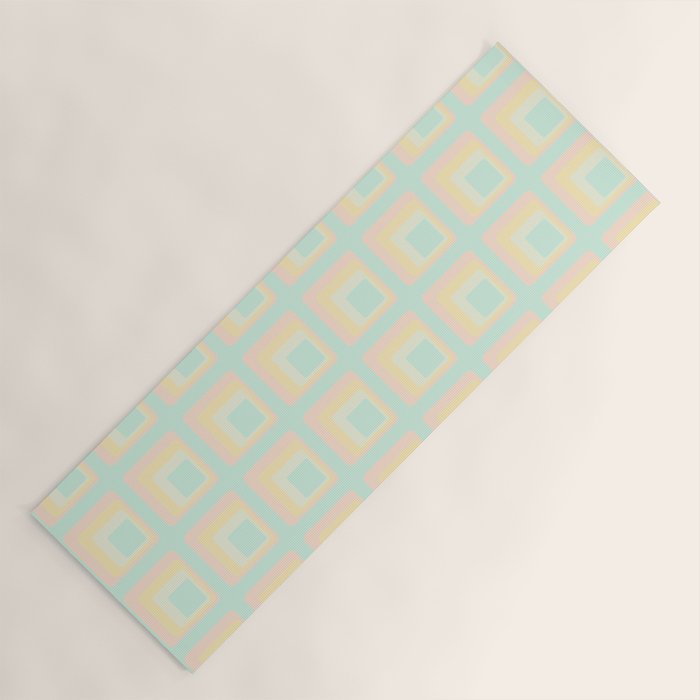 70s mod pale pastels Yoga Mat