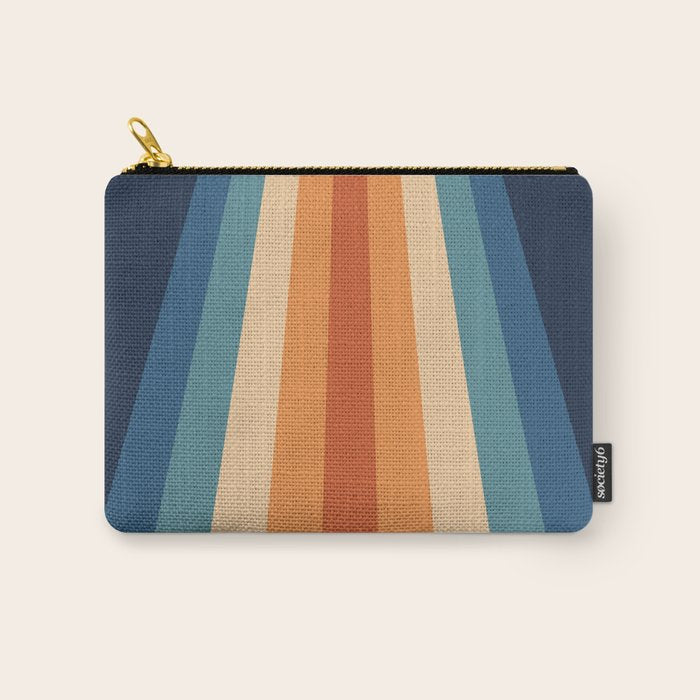 70's Retro Stripes Carry All Pouch