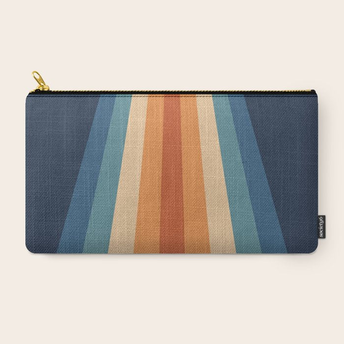 70's Retro Stripes Carry All Pouch