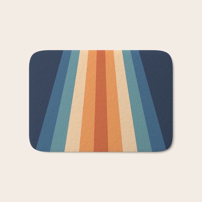 70's Retro Stripes Bath Mat