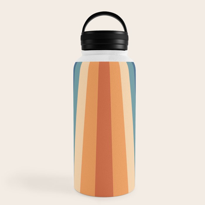 70's Retro Stripes Water Bottle
