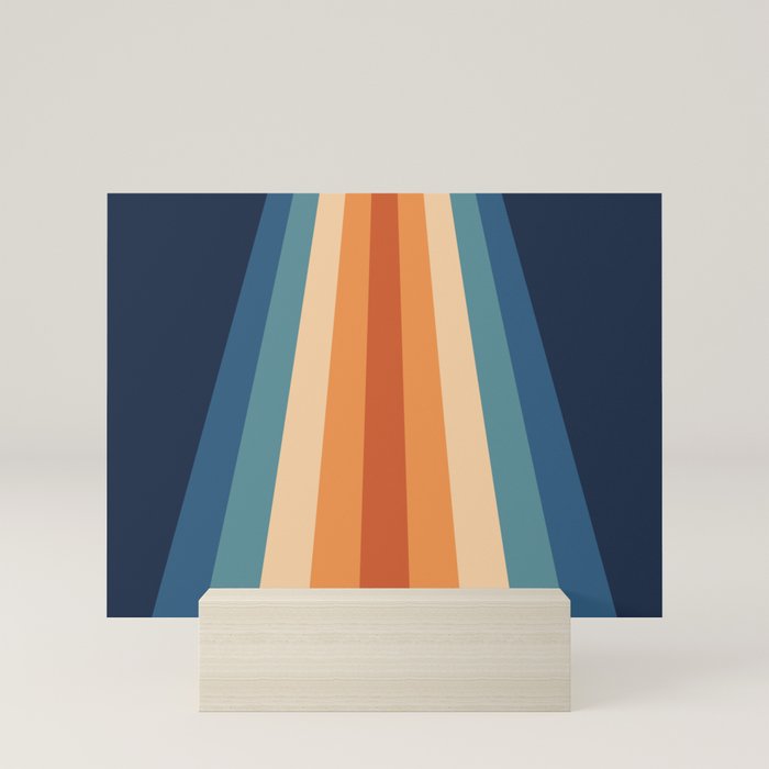 70's Retro Stripes Mini Art Print