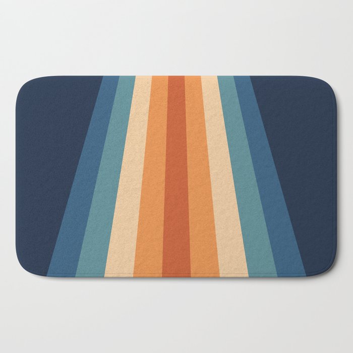 70's Retro Stripes Bath Mat