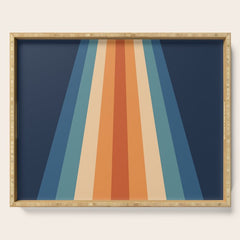 70's Retro Stripes Serving Tray